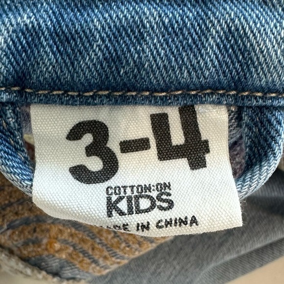 Cotton On Kids Denim Jacket Embroidered Sunburst 3-4 - Picture 5 of 6